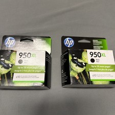 Lot of (2) Genuine HP 950XL Black Ink Cartridges Exp 12/2018 picture