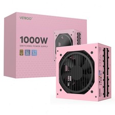Vetroo 1000W Power Supply ATX 3.1 PCIE 5.1 Full Modular 80 Plus Gold PSU - Pink picture