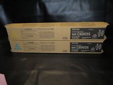 LOT OF 2 GENUINE RICOH  (MP C6003S) TONER CARTRIDGE Yellow and Cyan picture