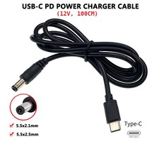 USB Type-C USB-C PD to 12V DC 5.5*2.5mm 5.5*2.1mm 5.5x2.5 Adapter Cable 3A Fa... picture