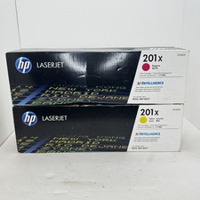 *NEW* OEM HP TONERS CF403X-MAGENTA, CF402x-YELLOW (LOT OF 2) 201X M252,M277 picture
