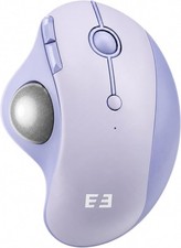 Seenda Wireless Trackball Mouse Ergonomic USB Bluetooth Light Purple picture