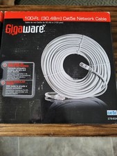 Gigaware 100-Ft (30.48m) Cat5E Network Cable 278-834 - SET OF 2 picture