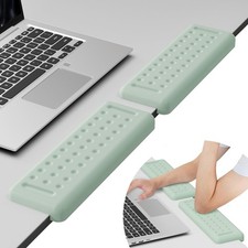 L-Shaped Desk Elbow Pads for Desk, Pale Green Memory Foam Arm Rest picture