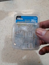 25 Pack Ideal 85-346 Data/Network Modular Plugs Plug CAT5e/RJ-45 Brand New picture
