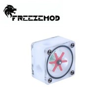 FreezeMod G1/4 Thread 3 WAY Splitters Indicator Flow Meter Water Cooling White picture