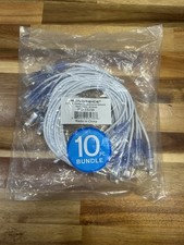 MONOPRICE 10 Pack. Slim Run Cat 6A Ethernet Network Patch Cable , 3 ft. White.  picture