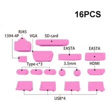 16PCS Silicone USB Dust Plug Set Laptop Computer Port Protector Anti Dust picture