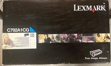 LEXMARK - C792A1CG Cyan Toner Print Cartridge c792 x792 - OPEN BOX picture