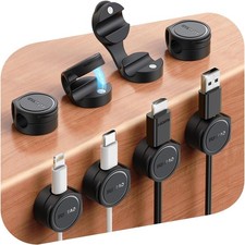 8-Pack Silicone Cord Organizer Magnetic Cable Clips, Adhesive | Resilient Yet picture