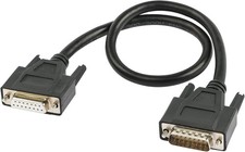 DB15 Male to Female Serial Cable 0.5M Gold Plated 15 Pin Connector Shielded picture
