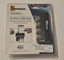 Targus Ultra Mini 4 Port USB Hub PA05SU Plug & Play NEW Sealed picture