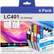 Compatible LC401 Ink Cartridges Replacement for Brother LC401 LC 401 LC401XL ... picture