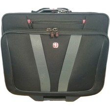  Swiss Gear by Wegner Rolling Carry On Laptop Bag Black/ Silver picture
