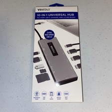NEW - Vivitar 10-in-1 Universal Hub, USB C, HDMI, Charging, Card Reader picture