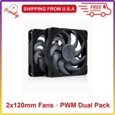 NF-A12x25 G2 PWM Sx2-PP 2x120mm Dual Fan Set Chromax Black Anti-Vibration Mounts picture