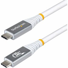 StarTech CC5FT80GUSB4CABLEW 5ft USB4 Cable 80Gbps 240W White picture
