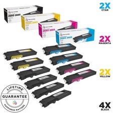 LD 10pk Comp Toner for Dell C2660dn C2665dnf Black Cyan Magenta Yellow 67H2T picture