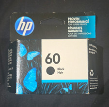 HP 60 Genuine Original Black Inkjet Ink Cartridge CC640WN CC640WN140 picture