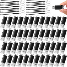 50 Pcs USB 2.0 Flash Drives Bulk, Portable Thumb Drive with 50 Black Lanyard, US picture