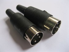 30 Pcs DIN Plug Male Connector 3 Pin with Plastic Handle New picture