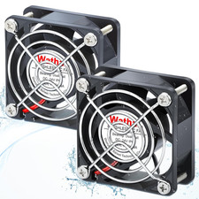 2 Pcs  IP67 60Mm X 25Mm 24V DC Waterproof Cooling Fan Dual Ball 2 Pin picture