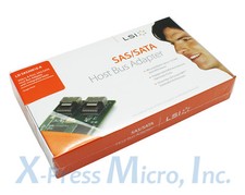 *LOT OF 2* NEW RETAIL LSI 8-PORT SAS/SATA 3Gb/s HBA HOST BUS ADAPTER SAS3081E-R picture