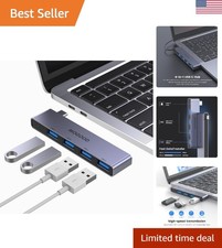 Sleek USB C Multiport Adapter - 4 USB Ports, Fast Data Transfer & Plug & Play picture