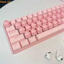 Personality Cute Pink Pigs Piggy 3D Keyboard Cherry Mechanical Keyboard Gift picture
