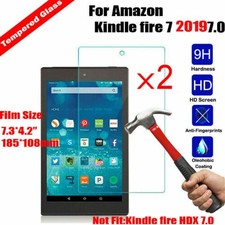 2Pcs For Amazon Kindle Fire 7 2019 Premium Real Tempered Glass Screen Protector picture