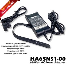 Genuine Dell OEM Laptop PA-12 65 Watt AC Power Adapter LA65NS0-00 MN444 HN662 picture