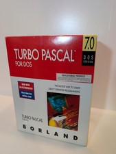Borland Turbo Pascal 7.0 for DOS Vintage Software 3.5 Floppy Disks Manuals Box picture