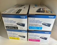 Brother TN310 Full Set Standard Yield CMYK Toners Black 2500/Color 1500 Yield picture
