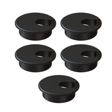 MAHDPRO Desk Grommet 2 Inch (50 mm) Pack of 5-Black ABS Plastic Cable Hole Cover picture