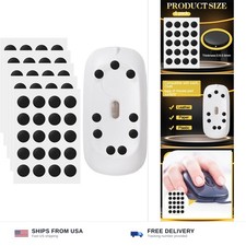 100 Pcs Black Mouse Feet Skates Glide Pads PTFE 6.5mm Replacement Stickers picture