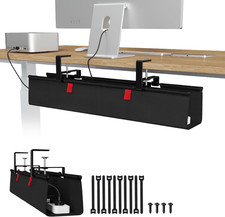 Univivi No Drill under Desk Cable Management Tray, 28 Inch Cable Management picture