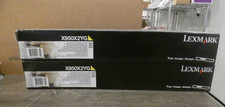 Lexmark X950X2YG Yellow Toner Cartridge High Yield X950 X952 X954 (Lot of 2) picture