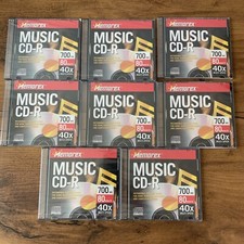 Memorex Music CD-R 40X 80 Minute 700MB 8 Pack Recordable Blank CDs picture