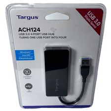 Targus ACH124 USB 3.0 4-Port Hub 5Gbps Speed Windows Mac Compact USB Powered NEW picture