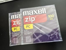 Maxell 100 Megabyte Zip Disk Lot of 2 New Sealed picture