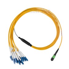 5M MPO Female-LC SM Trunk Cable 12 core Patch Cord Breakout Cable Bundle Type A picture