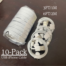 Lot 3/6FT USB Charger Cable Lot For Apple iPhone 14 13 12 11 XR 8 Charging Cord picture