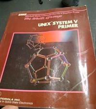 VINTAGE MOTOROLA 1984 UNIX SYSTEM V PRIMER FIRST EDITION FIRST PRINTING picture