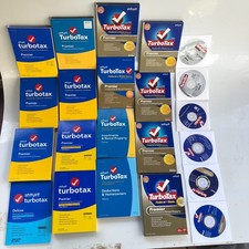 Lot of 22 Intuit TurboTax Premier & Delux Tax Software Mac & Windows 2002-2023 picture