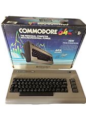 Vintage Commodore 64 Computer Power Cord Floppy Disks Original Box picture