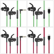 Gaming Earphones Earbuds With 3.5mm And USB C Connectors For Multiple Devices picture