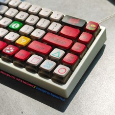 Red Super Mario Keycaps Set PBT SAX Profile for Cherry MX Mechanical Keyboards picture