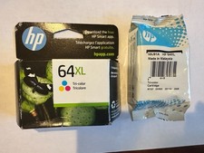 HP 64XL GENUINE INK CARTRIDGES TRI-COLOR**TWO (2) UNITS BRAND NEW**FREE SHIPPING picture