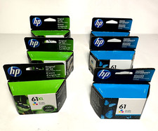 6 pcs Genuine HP 61XL & 61 COLOR  Ink Cartridges 61 XL COLOR NEW LOT OF 6 2023 picture