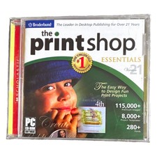 The Print Shop Essentials Version 21 PC CD-ROM Broderbund Scholastic Software picture